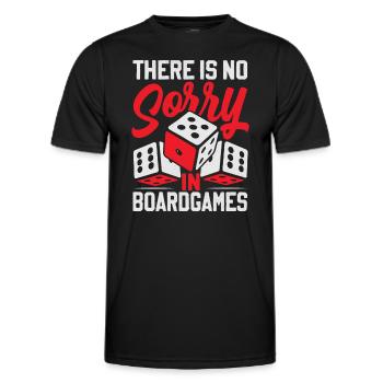 There Is No Sorry In Board Games - Men's Functional T-Shirt - black - Front - AI Model Male 178 dark (178cm)