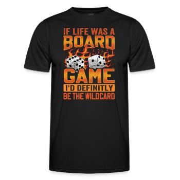 Board Game Saying - Shy, Introvert - Men's Functional T-Shirt - black - Front - AI Model Male 178 dark (178cm)