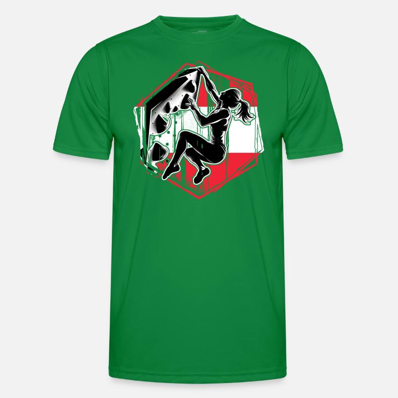 Austrian Climber – Distressed Boulderer Climbing Männer Funktions-T-Shirt