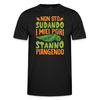 Je ne transpire pas mes pores pleurent - Chili Cook - T-shirt sport Homme - noir - Devant - AI Model Male 178 dark (178cm)