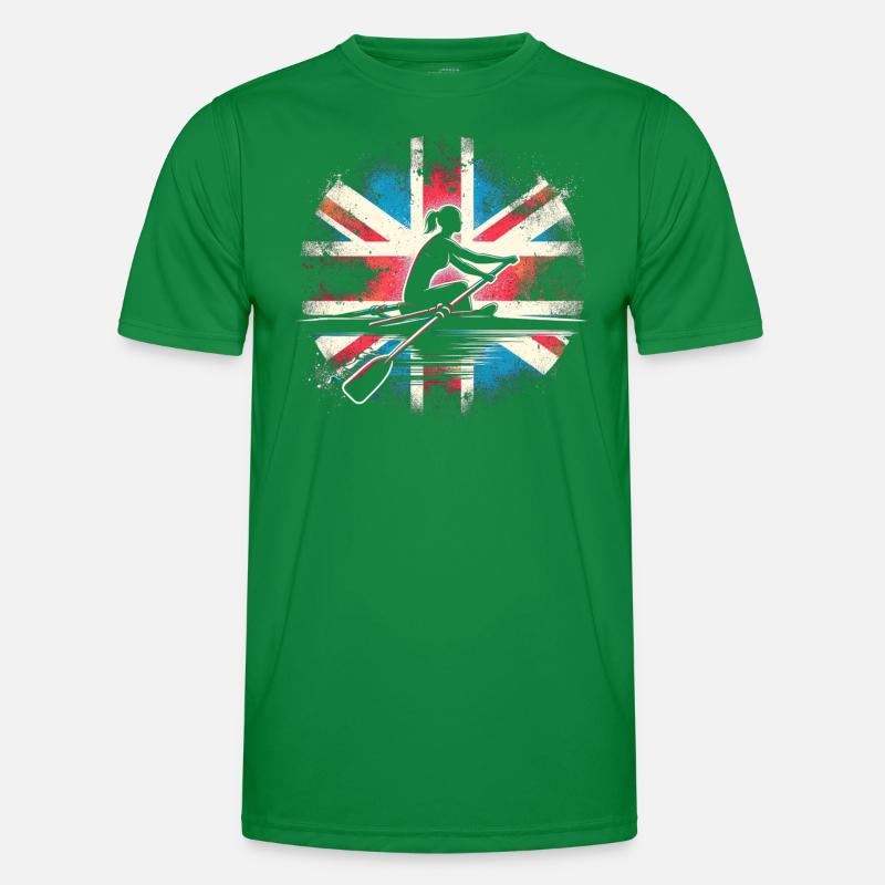 Rameur avec drapeau britannique T-shirt sport Homme