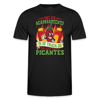 Scharfes Essen-Pfeffer-Liebhaber-Outfit für scharf - Männer Funktions-T-Shirt - Schwarz - Vorne - AI Model Male 178 dark (178cm)