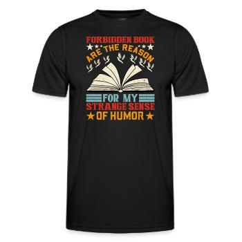 Lovers of forbidden books, the bookworms - Men's Functional T-Shirt - black - Front - AI Model Male 178 dark (178cm)