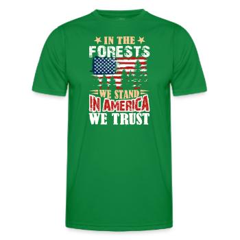 American Woodcutter Lover United States Apparel - Männer Funktions-T-Shirt - Kelly Green - Vorne - AI Model Male 178 dark (178cm)