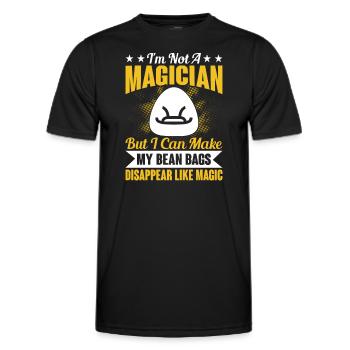 Corn-hole-spieler-sitzsäcke Schlagen Löcher-outfit - Männer Funktions-T-Shirt - Schwarz - Vorne - AI Model Male 178 dark (178cm)