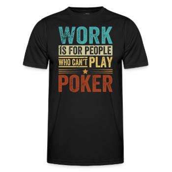 Professionelles Gamble-casino-karten-outfit - Männer Funktions-T-Shirt - Schwarz - Vorne - AI Model Male 178 dark (178cm)