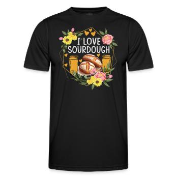 Des marchands de levain, des boulangers de levure passionnés par la pâtisserie - T-shirt sport Homme - noir - Devant - AI Model Male 178 dark (178cm)