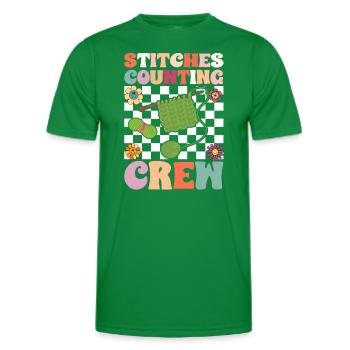 Citations pour crochet, crochet crochet, tricot de fil - T-shirt sport Homme - vert - Devant - AI Model Male 178 dark (178cm)