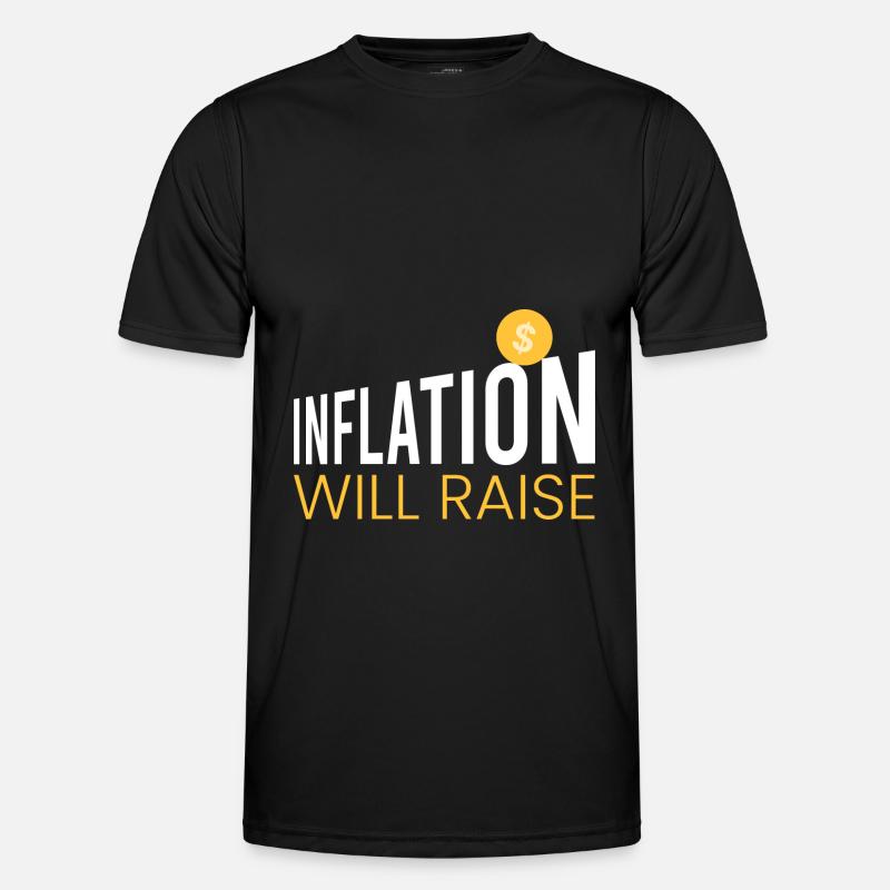 Die Inflation wird die - Männer Funktions-T-Shirt - Schwarz