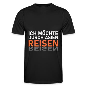 Asien Reise - Männer Funktions-T-Shirt - Schwarz - Vorne - AI Model Male 178 dark (178cm)