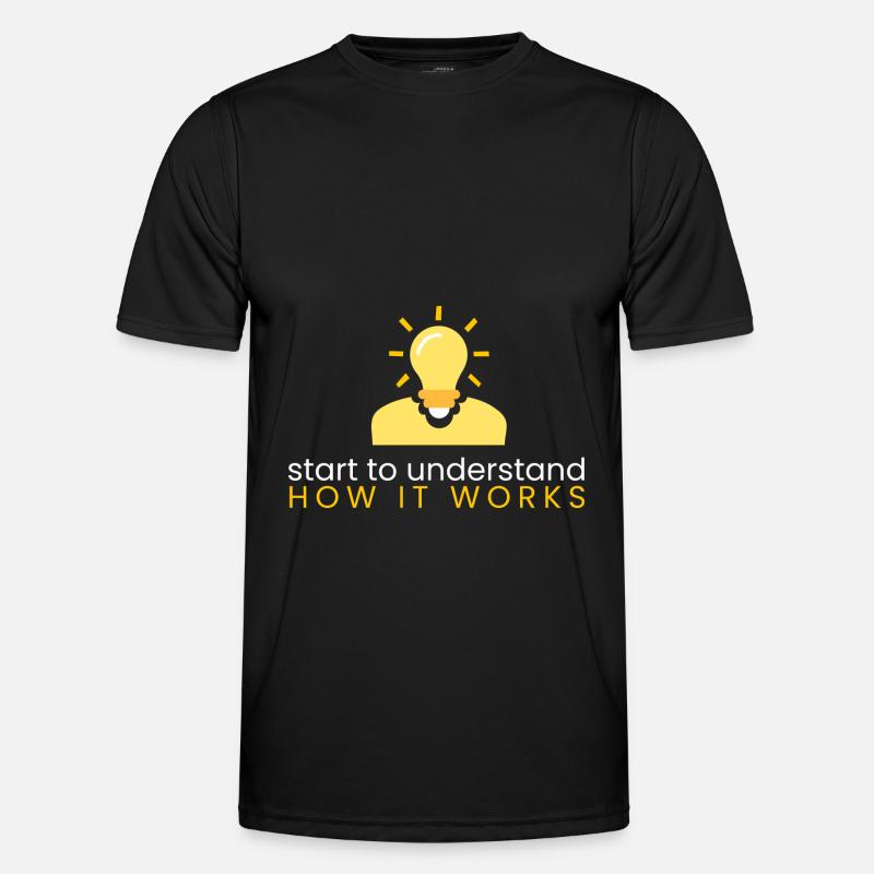 understand how it works - Men's Functional T-Shirt - black