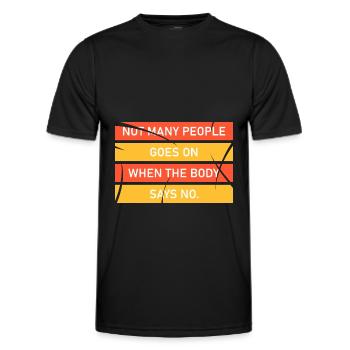 NICHT AUFGEBEN - Männer Funktions-T-Shirt - Schwarz - Vorne - AI Model Male 178 dark (178cm)