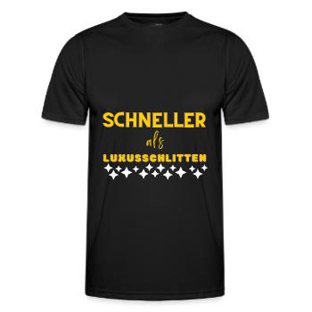 schneller als Luxusschlitten - Männer Funktions-T-Shirt - Schwarz - Vorne - AI Model Male 178 dark (178cm)