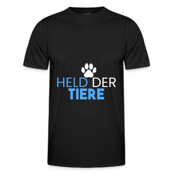 Held der Tiere - Männer Funktions-T-Shirt - Schwarz - Vorne - AI Model Male 178 dark (178cm)