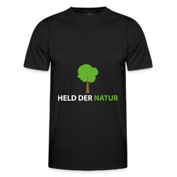 Held der Natur - Männer Funktions-T-Shirt - Schwarz - Vorne - AI Model Male 178 dark (178cm)