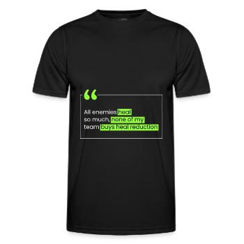 Personne n’achète la réduction de la guérison. - T-shirt sport Homme - noir - Devant - AI Model Male 178 dark (178cm)