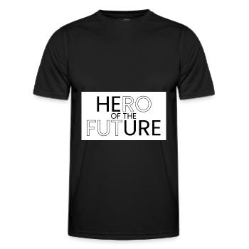 Hero of the future - Men's Functional T-Shirt - black - Front - AI Model Male 178 dark (178cm)