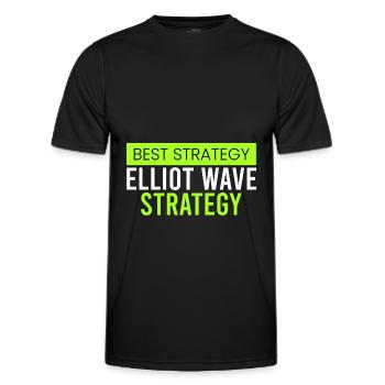 Stratégie Elliot Wave - T-shirt sport Homme - noir - Devant - AI Model Male 178 dark (178cm)
