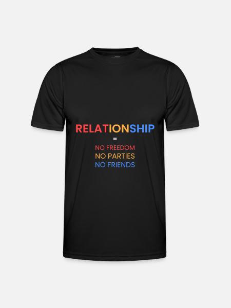 Relation= pas de liberté - T-shirt sport Homme - noir