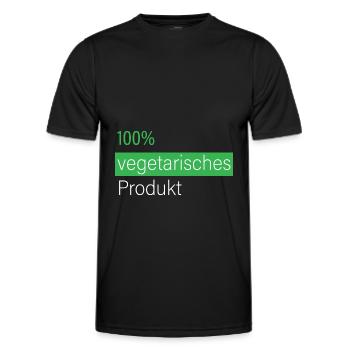 100% vegetarisches Produkt - Männer Funktions-T-Shirt - Schwarz - Vorne - AI Model Male 178 dark (178cm)
