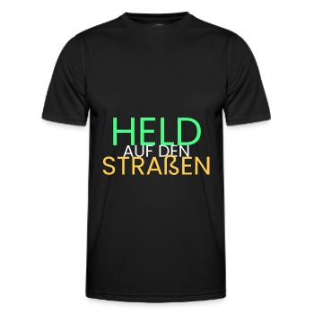 Held auf den Straßen - Männer Funktions-T-Shirt - Schwarz - Vorne - AI Model Male 178 dark (178cm)