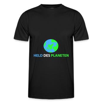 Held des Planeten - Männer Funktions-T-Shirt - Schwarz - Vorne - AI Model Male 178 dark (178cm)