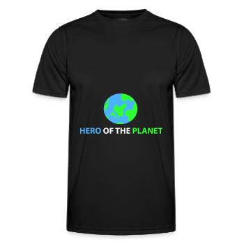 Hero of the Planet - Men's Functional T-Shirt - black - Front - AI Model Male 178 dark (178cm)