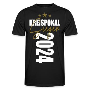 Kreispokal Sieger 2024 - Männer Funktions-T-Shirt - Schwarz - Vorne - AI Model Male 178 dark (178cm)