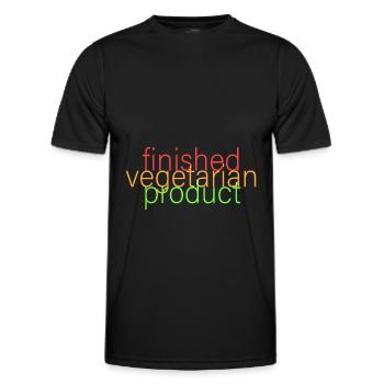 vegetarian finished product - Men's Functional T-Shirt - black - Front - AI Model Male 178 dark (178cm)