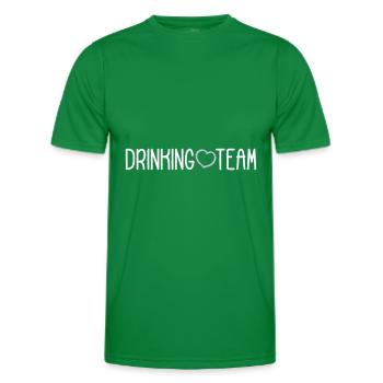 Drinking Team - Men's Functional T-Shirt - kelly green - Front - AI Model Male 178 dark (178cm)