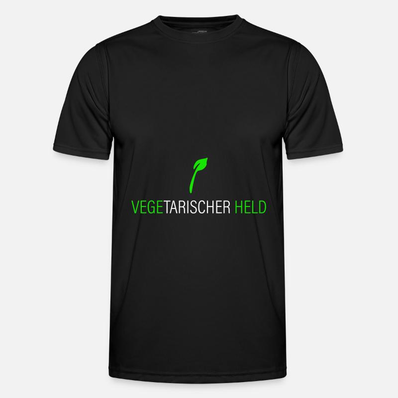 Vegetarischer Held Männer Funktions-T-Shirt