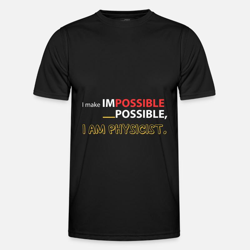 I love physics! - Men's Functional T-Shirt - black