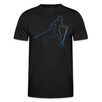 Nordic Walker Walken Nordic Walking Walking - Männer Funktions-T-Shirt - Schwarz - Vorne - AI Model Male 178 dark (178cm)