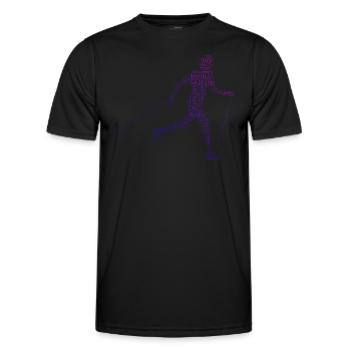 Walking Nordic Walking Walker Women Walking - Men's Functional T-Shirt - black - Front - AI Model Male 178 dark (178cm)