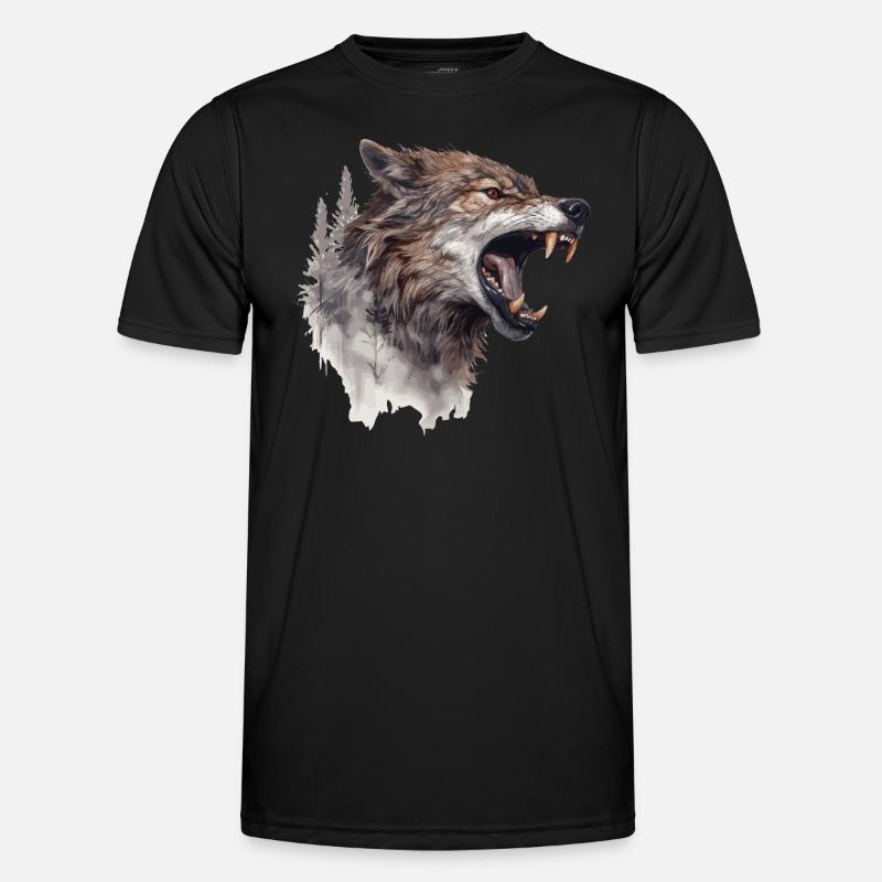 Wolf Wolf Head Scratch Marks Claws Wild Forest Hunter Men's Functional T-Shirt