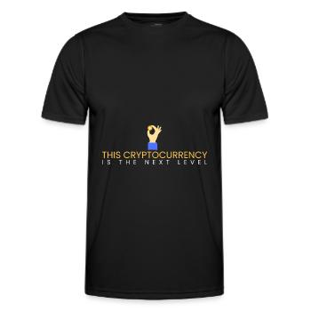 cette crypto-monnaie est le niveau suivant - T-shirt sport Homme - noir - Devant - AI Model Male 178 dark (178cm)