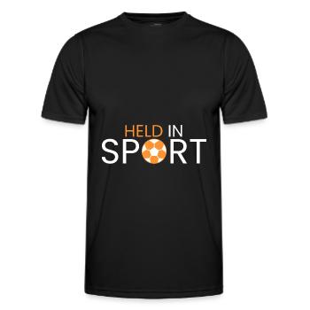 Hero in Sports - Men's Functional T-Shirt - black - Front - AI Model Male 178 dark (178cm)
