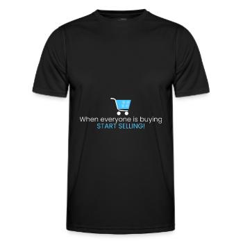 When everyone buys... - Men's Functional T-Shirt - black - Front - AI Model Male 178 dark (178cm)