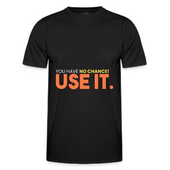 Vous n’avez aucune chance! - T-shirt sport Homme - noir - Devant - AI Model Male 178 dark (178cm)