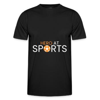 Hero in sports - Men's Functional T-Shirt - black - Front - AI Model Male 178 dark (178cm)