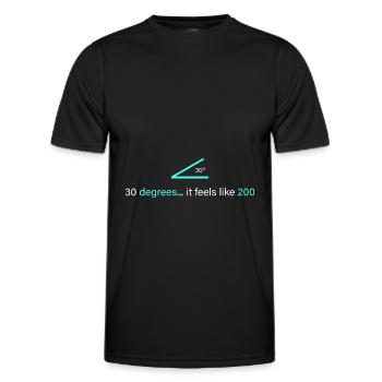 30 degrés... on a l’impression d’être 200 - T-shirt sport Homme - noir - Devant - AI Model Male 178 dark (178cm)