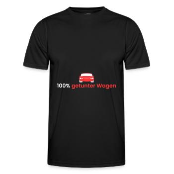100% getunter Wagen - Männer Funktions-T-Shirt - Schwarz - Vorne - AI Model Male 178 dark (178cm)