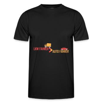 LKW Fahrer > Auto Fahrer - Männer Funktions-T-Shirt - Schwarz - Vorne - AI Model Male 178 dark (178cm)