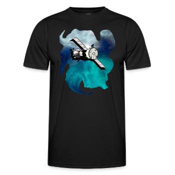 Weltraum Satellit - Männer Funktions-T-Shirt - Schwarz - Vorne - AI Model Male 178 dark (178cm)