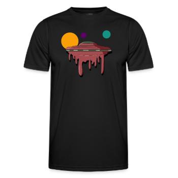 Raumschiff - Männer Funktions-T-Shirt - Schwarz - Vorne - AI Model Male 178 dark (178cm)