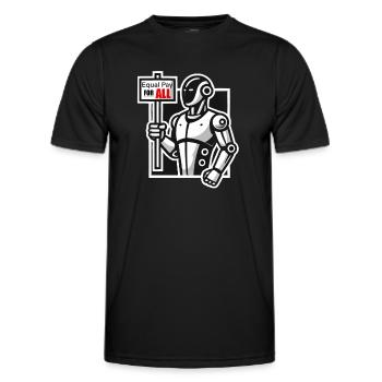 Frappe de robot - T-shirt sport Homme - noir - Devant - AI Model Male 178 dark (178cm)