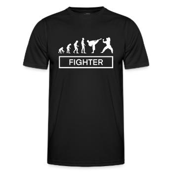 Kampfsport - Männer Funktions-T-Shirt - Schwarz - Vorne - AI Model Male 178 dark (178cm)