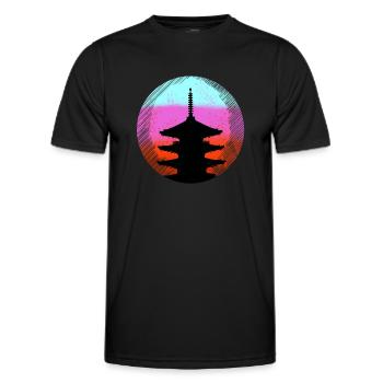 Asia - Männer Funktions-T-Shirt - Schwarz - Vorne - AI Model Male 178 dark (178cm)