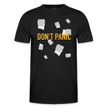 Toilettenpapier - Keine Panik - Männer Funktions-T-Shirt - Schwarz - Vorne - AI Model Male 178 dark (178cm)
