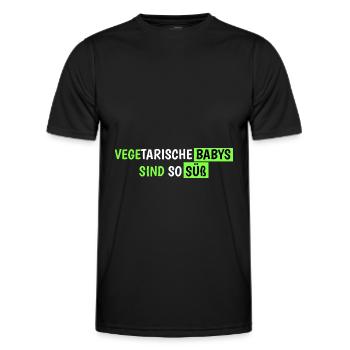 vegetarische Babys sind so süß - Männer Funktions-T-Shirt - Schwarz - Vorne - AI Model Male 178 dark (178cm)